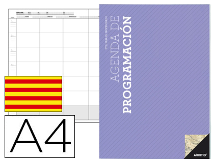 AGENDA DE PROGRAMACION ADDITIO A4 PLAN MENSUAL Y PROGRAMACION SEMANAL DEL CURSO EN CATALAN
