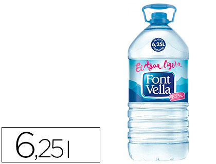 AGUA MINERAL NATURAL FONT VELLA SANT HILARI 6,25L