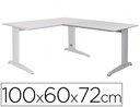 [2102AC02] ALA PARA MESA ROCADA SERIE METAL 60X 100 CM DERECHA O IZQUIERDA ACABADO AC02 ALUMINIO/ GRIS