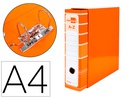 [AZ90] ARCHIVADOR DE PALANCA LIDERPAP EL A4 FILING SYSTEM FORRADO SIN RADO LOMO 80MM NARANJA CON CAJA Y COMPRESOR METALICO