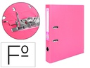 [AY40] ARCHIVADOR DE PALANCA LIDERPAPEL FOLIO DOCUMENTA FORRADO PVC CON RADO LOMO 52 MM ROSA COMPRESOR METALICO