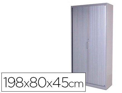 ARMARIO METALICO ROCADA DOS PUERTAS TIPO PERSIANA INCLUYE CUATRO BALDA SERIE STORE 198X80X45 CM ACABADO AC00