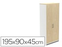 [1104AW04V24] ARMARIO ROCADA CON CUATRO ESTANTES Y DOS PUERTAS SERIE STORE 195X90X45 CM ACABADO AW04 BLANCO/BLANCO