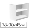 [1004AW04] ARMARIO ROCADA CON DOS ESTANTES SERIE STORE 78X90X45 CM ACABADO AW04 BLANCO/BLANCO