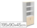 [1103AN04V24] ARMARIO ROCADA CON TRES ESTANTES Y DOS PUERTAS INFERIORES SERIE STORE 195X90X45 CM ACABADO AN04