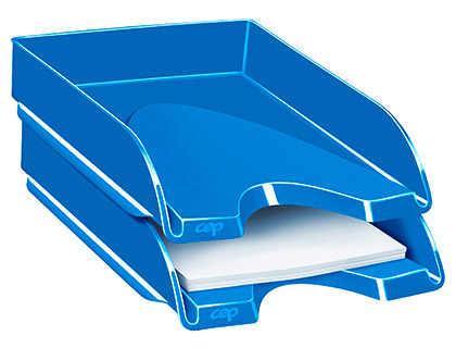 BANDEJA SOBREMESA CEP PLASTICO AZUL 257X348X66 MM