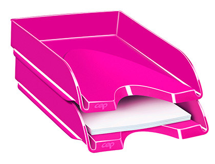 BANDEJA SOBREMESA CEP PLASTICO ROSA 257X348X66 MM