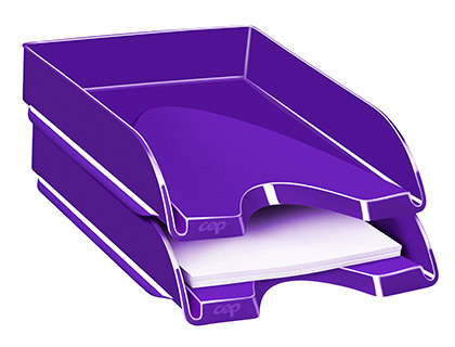 BANDEJA SOBREMESA CEP PLASTICO VIOLETA 257X348X66 MM
