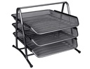 [KF00823] BANDEJA SOBREMESA METALICA Q-CONNECT KF00823 REJILLA NEGRA 3 BANDEJAS MOVIBLES 350X278X275 MM