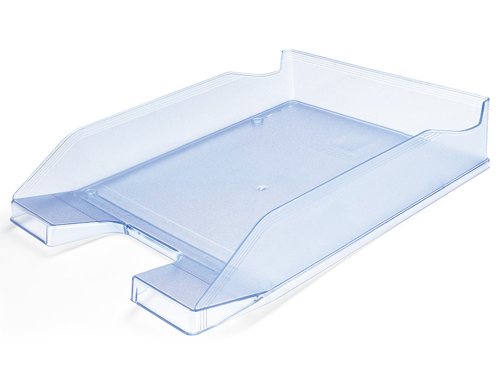 BANDEJA SOBREMESA PLASTICO Q-CONNECT AZUL CLARO TRANSPARENTE