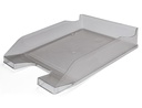 [KF04199] BANDEJA SOBREMESA PLASTICO Q-CONNECT GRIS OSCURO TRANSPARENTE 240X70X340 MM