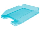 [KF04200] BANDEJA SOBREMESA PLASTICO Q-CONNECT TURQUESA TRANSPARENTE 240X70X340 MM