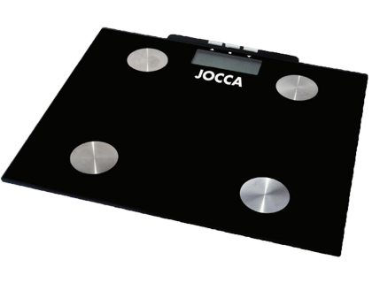 BASCULA DE BAÑO JOCCA HASTA 150KG MIDE EL PORCENTAJE DE GRASA CORPORAL CON MEMORIA