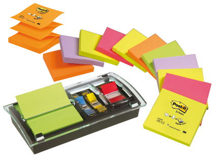 BLOC DE NOTAS ADHESIVAS QUITA Y PON POST-IT DISPENSADOR DE INDEX