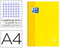 [100430200] BLOC ESPIRAL OXFORD TAPA EXTRADURA MICROPERFORADO DIN A4 80 HOJAS CUADROS 5MM COLOR AMARILLO