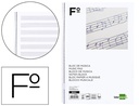 [BM01] BLOC MUSICA LIDERPAPEL PENTAGRAMA 3MM FOLIO 20 HOJAS 100G/M2