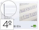[BM05] BLOC MUSICA LIDERPAPEL COMBI PENTAGRAMA 3MM MAS CUADRICULA DE 4MM PARA ANOTACIONES CUARTO20 HOJAS 100G/M2