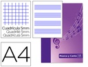 [100105244] BLOC MUSICA Y CANTO OXFORD PENTAGRAMA INTERLINEADO 2 MM + CUADRICULA 5 MM DIN A4 24 HOJAS 90G/M2