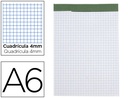 [BN17] BLOC NOTAS LIDERPAPEL CUADRO 4 MM A6 80 HOJAS 60 G/M2 PERFORADO SIN TAPA