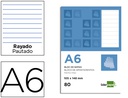[BN12] BLOC NOTAS LIDERPAPEL HORIZONTAL A6 80 HOJAS 60G/M2 PERFORADO