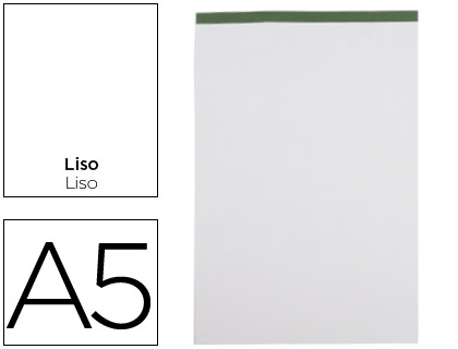 BLOC NOTAS LIDERPAPEL LISO A5 80 HOJAS 60 G/M2 PERFORADO SIN TAPA