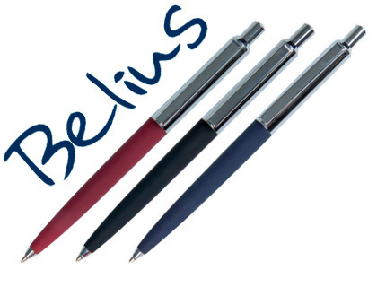 BOLIGRAFO BELIUS ATOM RETRACTIL 1,0 MM TINTA AZUL COLORES SURTIDOS