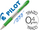 [NSGVC] BOLIGRAFO PILOT SUPER GRIP VERDE CLARO RETRACTIL SUJECION DE CAUCHO TINTA BASE DE ACEITE