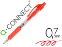 [KF00269] BOLIGRAFO Q-CONNECT RETRACTIL CON SUJECION DE CAUCHO TINTA ACEITE 0,7 MM COLOR ROJO