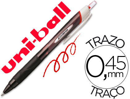 BOLIGRAFO UNI-BALL JET STREAM SPORT SXN-150E TINTA HIBRIDA ROJO