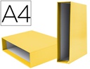 [CZ26] CAJA ARCHIVADOR LIDERPAPEL DE PALANCA CARTON DIN-A4 DOCUMENTA LOMO 82MM COLOR AMARILLO