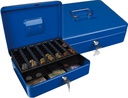 [KF03327] CAJA CAUDALES Q-CONNECT 12\&quot; 300X240X90 MM AZUL CON PORTAMONEDAS