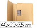 [KF26143] CAJA PARA EMBALAR LIBROS Q-CONNECT CARTON RECICLADO CANAL SIMPLE 3 MM COLOR KRAFT 400X290X75 MM
