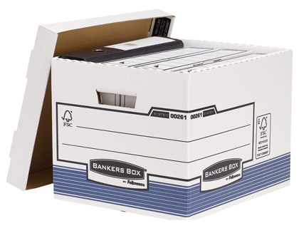 CAJON FELLOWES CARTON RECICLADO PARA ALMACENAMIENTO DE ARCHIVO CAPACIDAD 4 CAJAS DE ARCHIVO TAMAÑO DIN A4