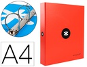 [KA25] CARPETA 4 ANILLAS 40 MM MIXTAS ANTARTIK A4 FORRADA COLOR ROJO