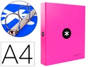 [KA26] CARPETA 4 ANILLAS 40 MM MIXTAS ANTARTIK A4 FORRADA COLOR ROSA