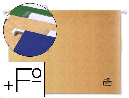 CARPETA COLGANTE LIDERPAPEL FOLIO PROLONGADO KRAFT