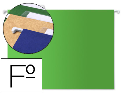 CARPETA COLGANTE LIDERPAPEL FOLIO VERDE
