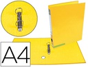 [AY20] CARPETA DE 2 ANILLAS 25 MM MIXTAS LIDERPAPEL A4 FORRADO COLOR SYSTEM CON OLLAO Y TARJETERO AMARILLO