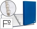 [CA19] CARPETA DE 4 ANILLAS 25MM MIXTAS LIDERPAPEL FOLIO CARTON FORRADO PAPER COAT AZUL