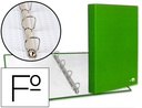 [CA25] CARPETA DE 4 ANILLAS 25MM MIXTAS LIDERPAPEL FOLIO CARTONFORRADO PAPER COAT VERDE FROSTY