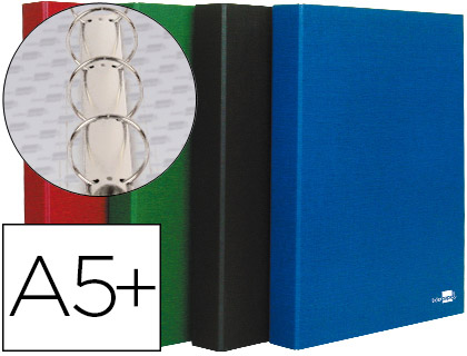 CARPETA DE 4 ANILLAS 25MM REDONDAS LIDERPAPEL CUARTO CARTON FORRADO PAPER COAT 4 COLORES SURTIDOS