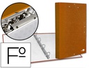 [CA13] CARPETA DE 4 ANILLAS 25MM REDONDAS LIDERPAPEL FOLIO CARTON FORRADO PAPER COAT NARANJA CON MINICLIP Y SOLAPAS