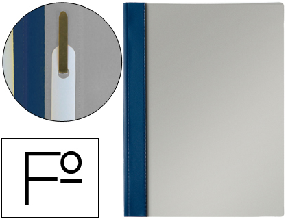 CARPETA DOSSIER FASTENER PVC ESSELTE FOLIO AZUL MARINO
