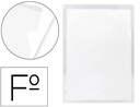 [KF15083] CARPETA DOSSIER UÑERO PLASTICO Q-CONNECT 180 MC FOLIO TRANSPARENTE