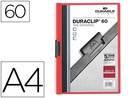 [2209-03] CARPETA DURACLIP DOSSIER PINZA LATERAL ROJO CAPACIDAD 60 HOJAS