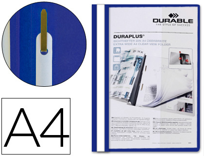 CARPETA DURAPLUS DIN A4 CON FASTENER AZUL DURABLE