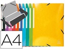[55929E] CARPETA EXACOMPTA GOMAS CARTON SIMIL-PRESPAN TRES SOLAPAS DIN A4+ COLORES SURTIDOS