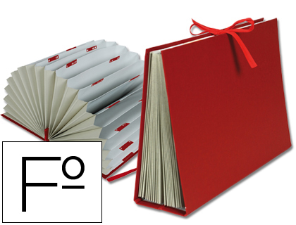 CARPETA FUELLE LIDERPAPEL FOLIO CARTON FORRADO BURDEOS