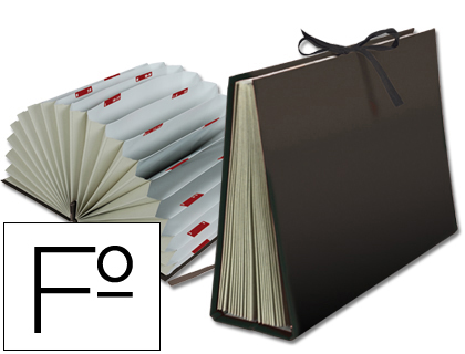 CARPETA FUELLE LIDERPAPEL FOLIO CARTON FORRADO NEGRA