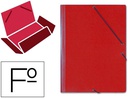 [314-R] CARPETA GOMAS SOLAPAS CARTON SARO TAMAÑO FOLIO ROJO